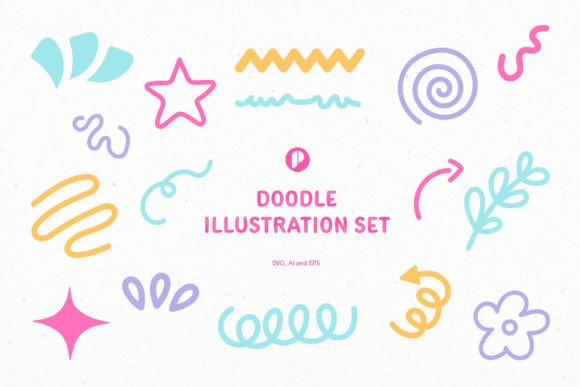 Download Bright Doodle Illustration Set - Set Collection