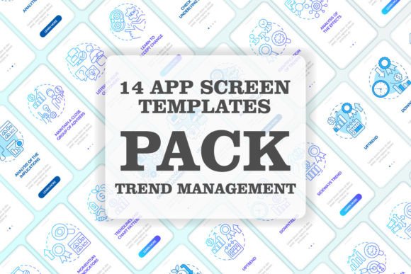 Download Types of Trends Mobile App Screen Set - Set Collection