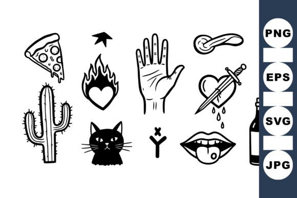 Download Edgy Tattoo Icon Clipart Set - Set Collection