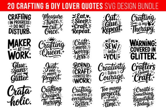 Download 20 Crafting &amp; DIY Lover SVG Bundle - Love Collection