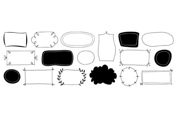 Download Hand-draw Vector Doodle Frame Set - Set Collection