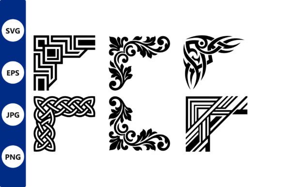Download Intricate Corner Ornament Set - Set Collection
