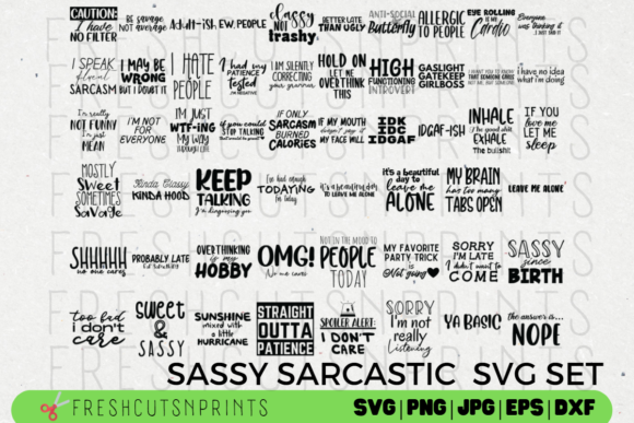 Download 50+ Sassy Sayings Crafting Set - Set Collection