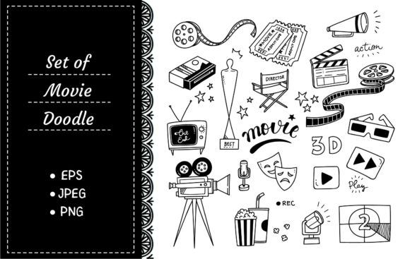 Download Set of Movie Doodle - Set Collection