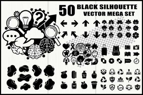 Download Black Silhouette Icon Set - Set Collection