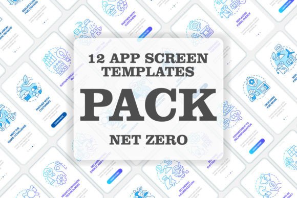 Download Net Zero Mobile App Screen Set - Set Collection