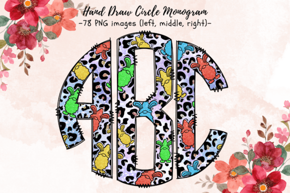 Download Easter Gnome Bunny Handdraw Monogram Set - Set Collection