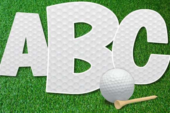 Download Real Golf Ball Texture Alphabet PNG Set - Set Collection