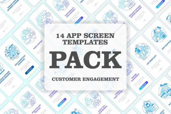 Download Digital Customer Mobile App Screen Set - Set Collection