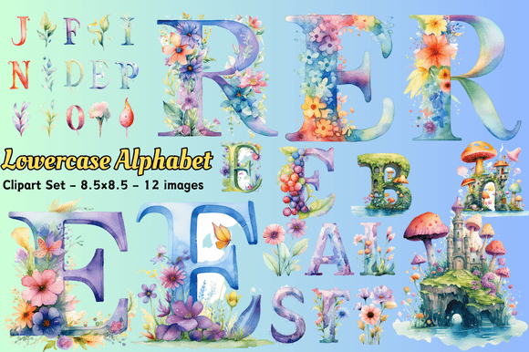 Download Lowercase Alphabet Clipart Set - Set Collection