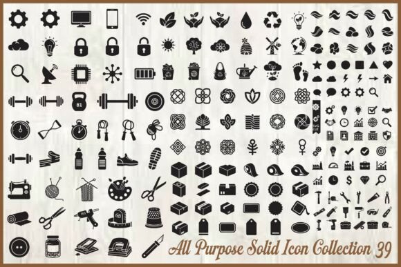 Download All Purpose Solid Icon Set - Set Collection