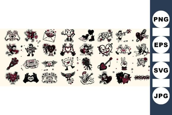 Download Edgy Vintage Love Tattoo Set - Set Collection