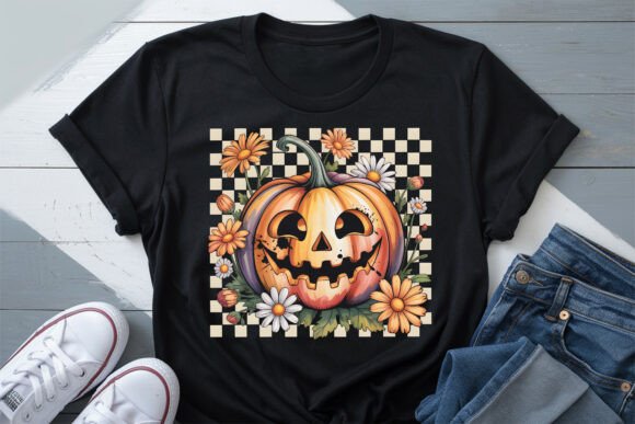 Download Cute Halloween Pumpkin PNG with Flowers - Cute Collection